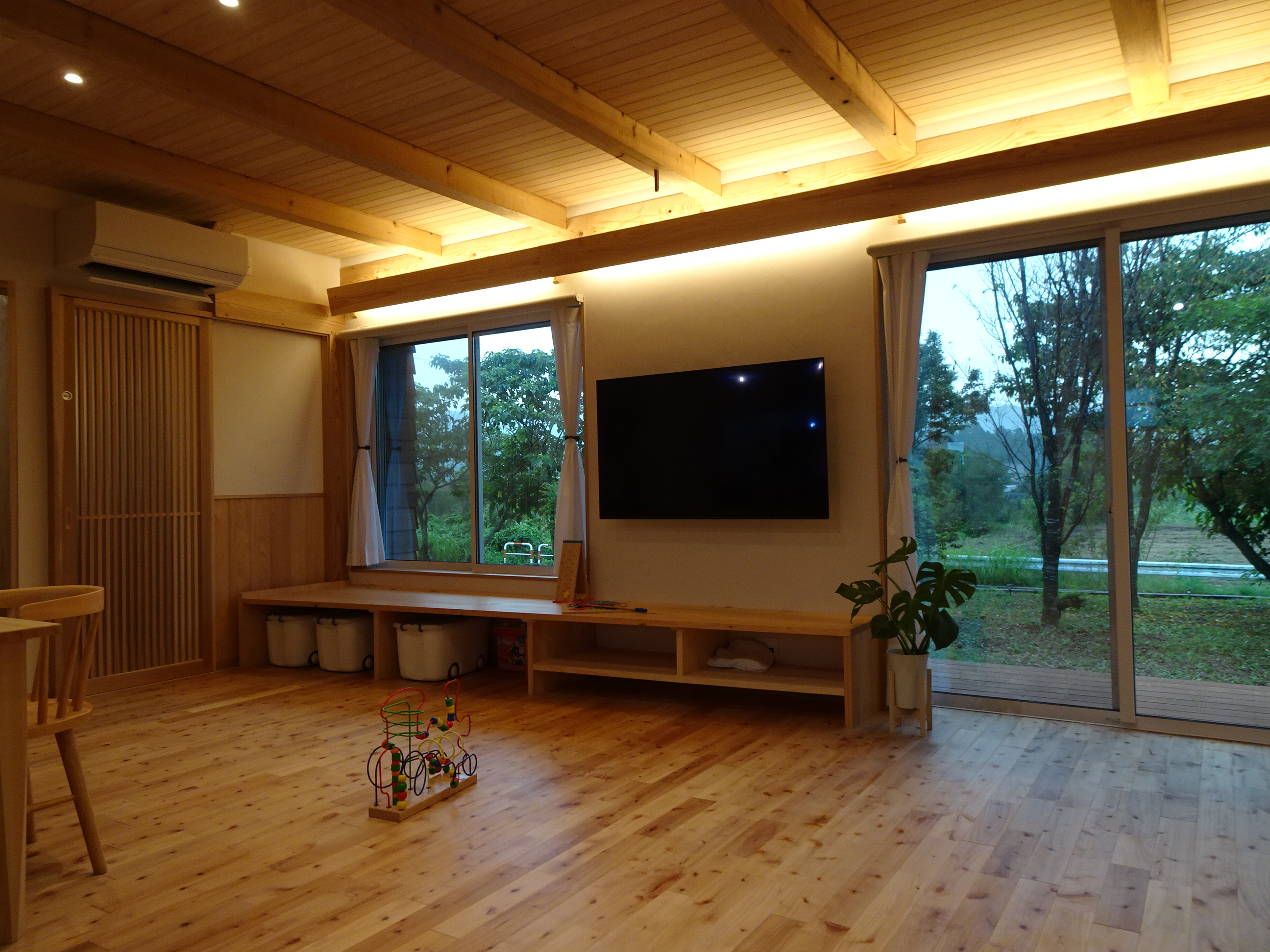 木製の螺旋階段